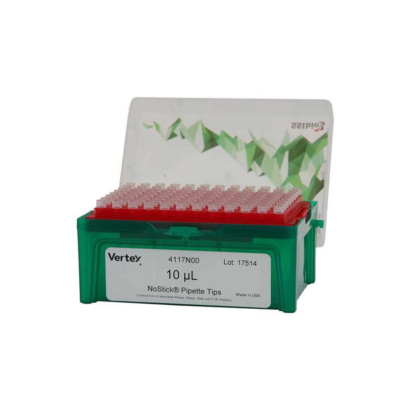 Наконечники без фильтра Vertex объёмом до 10 мкл, Gilson/HTL-совместимые, 96 шт/штатив