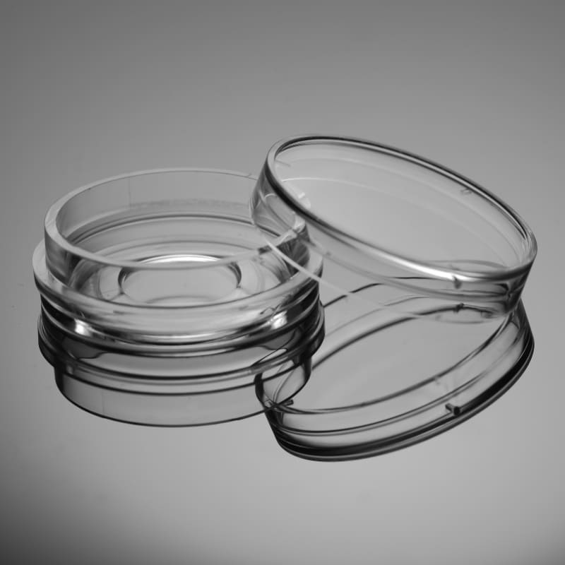 Чашка Петри культуральная со стеклянным дном, 35 мм, диам. стекла 15 мм, для адгезивных культур (TC-treated), 10 шт/уп
